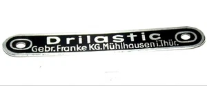 Name plate for saddle saddle blanket Drilastic BMW R20 R23 R24 R35 NSU Zündapp DKW - Picture 1 of 2