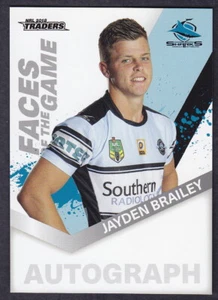 2018 NRL TRADERS FACES OF THE GAME SHARKS JAYDEN BRAILEY FG 13/64 - Bild 1 von 1