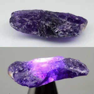 💎 42.17ct 36.5x20.8mm Rough Natural Purple Amethyst - Unheated Africa Gem - Picture 1 of 6