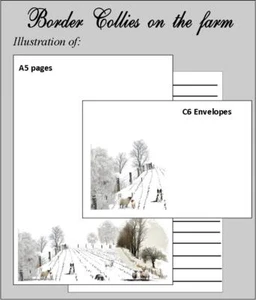 Border Collies on the Farm - Letter writing paper (envelopes optional) - Picture 1 of 6