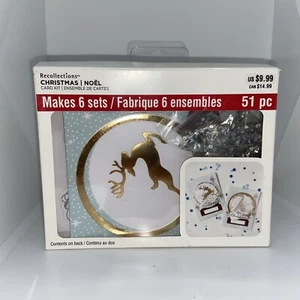 Recollections Christmas Card Kit Merry Christmas Tree Believe Deer 6 Cards 51 pc - Picture 1 of 3