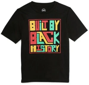 "Built By Black History" African American Pride Kids Unisex T-Shirt - XS-XXL - Picture 1 of 4