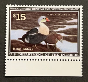 Travelstamps: US Duck Stamps Scott #RW58 $15 King Elders Mint OG NH ** NUMBERED - Picture 1 of 5