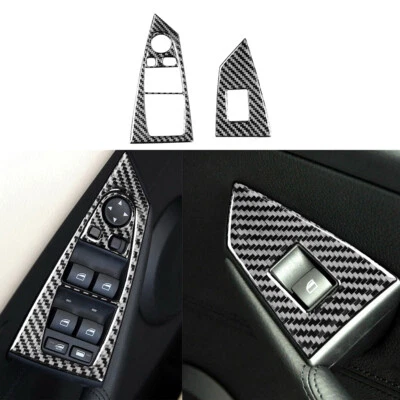 Cubierta de control de ventana 3 piezas para BMW Serie 6 E63 E64 embellecedor interior de fibra de carbono Foto 1 de 4