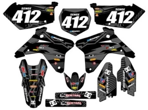 2005-2006 RMZ 450 MAYHEM Black Senge Graphics Kit Compatible with Suzuki - Picture 1 of 10