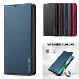Funda de cuero magnética abatible para Redmi Note 14 / 14 Pro / Plus billetera cubierta de tarjeta - Imagen 1 de 28