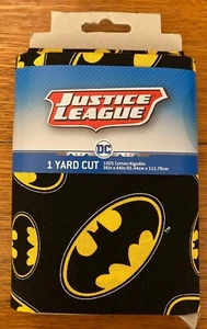 1 Yard 44” Wide Batman Justice League Fabric 100% Cotton Eugene Textiles - Picture 1 of 2