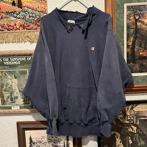 Sudadera con Capucha Vintage Años 80 RARA Champion Tejido Inverso Calentamiento Sin Capucha Talla XL - Imagen 1 de 6