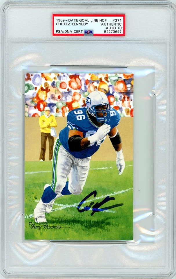 Подписанная художественная карта с линией ворот Кортеса Кеннеди GLAC — PSA DNA 10 - Изображение 1 из 1