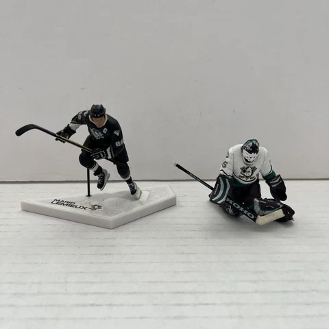 Mario Lemieux Pittsburgh Penguins Giguere Anaheim Ducks Mini McFarlane Figures Cover