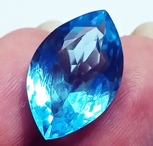 Certified Aquamarine 11.90 Ct Loose Gemstone Marquise Shape - Picture 1 of 6