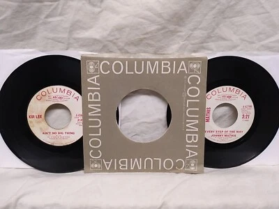 Kui Lee / Johnny Mathis 45 RPM Promo Columbia record lot of 2 1963, 1966 - Image 1 of 4