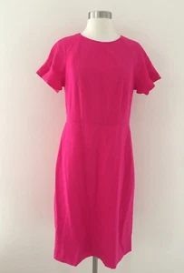 Abito tubino JCrew manica volant lana elasticizzato italiano 8 rosa G3959 ESTATE 2017 - Foto 1 di 7