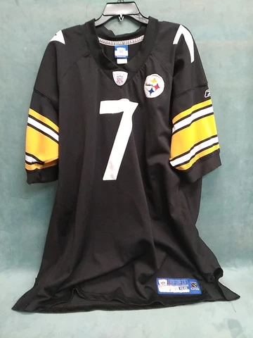 Reebok NFL Pittsburgh Steelers Jersey 7 Ben Roethlisberger in Black Size 56 Cover