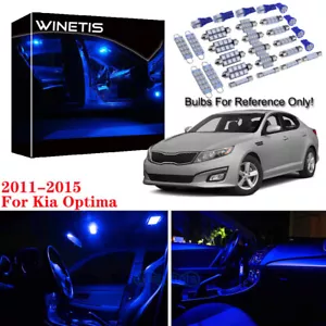 Kit de paquete interior bombillas luces LED SMD azules premium para Kia Optima 2011-2015 - Imagen 1 de 12