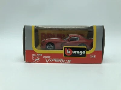 MODELLINO AUTO DODGE VIPER GTS COUPE ROSSA - BURAGO - SCALA 1:43 “CON BOX” 4140 - Immagine 1 di 2