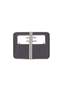 Unisex Genuine Leather Slim Design Travel Wallet for Men Women (Dark Grey) - Picture 1 of 5