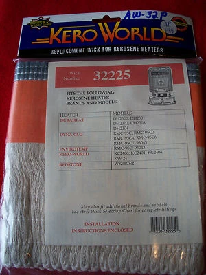 MECHA CALENTADOR QUEROSENO ENVIROTEMP RMC-95C, 93043 Y GUÍA DE LIMPIEZA MECHA *GRATIS* Foto 1 de 4