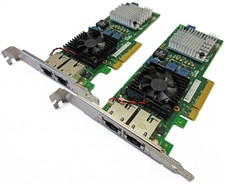 Lot of (2) Dell JM42W Intel X520-T2 Dual Port 10Gbps Ethernet Server Cards AS IS