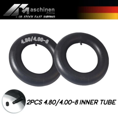 2Pcs 4.80/4.00-8 Inner Tube 4.00-8 4.80-8 480/400-8 Wheel barrow Tillers Tires - Image 1 of 4