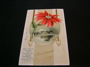 Christmas Postcard - Just a Wish for Christmas - posted 1912 - Picture 1 of 2