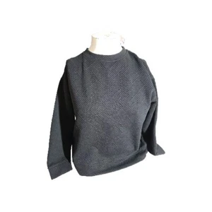 See And Be Seen textured Sweater Pullover Top in BLACK S Womens - Picture 1 of 7