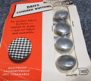 Dritz Covered Buttons Sz 30  3/4 - 1962 VINTAGE n cheap !!!  45 - Picture 1 of 10
