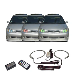 RGB Multi Color Angel Eye Headlight Halo kit for Ford Contour 98-00 - Picture 1 of 6