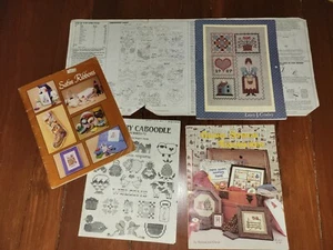 Lot * Vintage Country Cottage Patterns * Embroidery CROSS-STICH CRAFTS - Picture 1 of 10