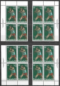 pk01569:Stamps-Canada #666 Olympic Hurdles 50 cent Plate Blocks Set - MNH - Picture 1 of 1