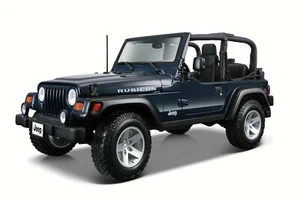 Jeep Wrangler Rubicon Convertible Blue Maisto 31245 1/27 Scale Diecast Model Car - Picture 1 of 10