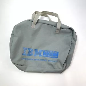 IBM Application Development Institute Gray Vintage Zip Carry Bag Case 13x17 Rare - Picture 1 of 9