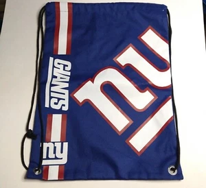 NFL Team Drawstring Cinch Gym Bag New York Giants NY Backpack Sack- No tags NEW - Picture 1 of 5