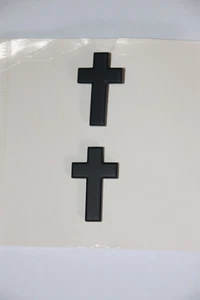PAR DE INSIGNIAS DE CUELLO DE CAPELLÁN CANADIENSE BRITÁNICO NEGRO - Imagen 1 de 2