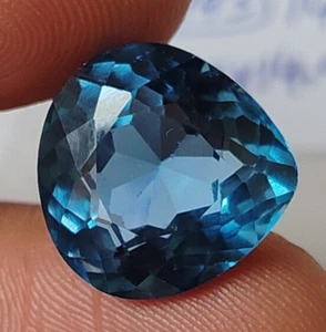 Favoloso Topazio Blu Neon Naturale 14,85 Ct. Taglio Pera Pietra Preziosa Sciolta Regalo 4 Donne - Foto 1 di 8