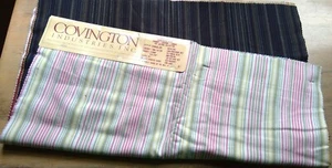6 Vintage Covington Industries Stoffmuster 26x26 The Conran Collection Streifen - Bild 1 von 11