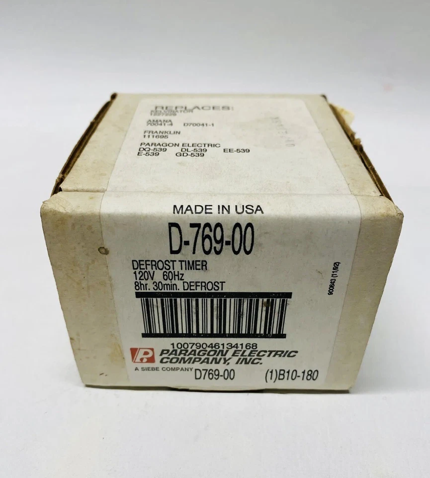 NEW Paragon D-769-00 Defrost Timer - Изображение 1 из 1