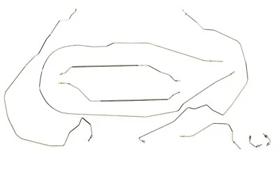 Complete Stainless Steel Prebent Brake Line Kit For Power 4 Wheel Disc. - Image 1 of 4