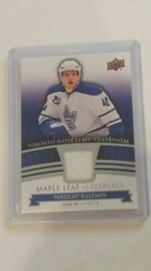 2017-18 UD TML Toronto Maple Leaf Materials ML-KU Nikolay Kulemin C 1:209 White - Imagen 1 de 1