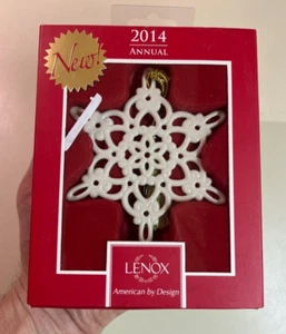 Lenox Snow Fantasies Snowflake Ornament 2014 Annual Christmas Year Collectible - Picture 1 of 4