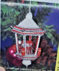 LeeWards ENCHANTED LANTERN Sequin Bead Christmas Ornament Kit Vintage Soldiers