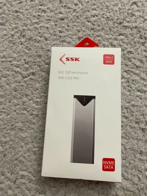 SSK SHE-C325 Pro USB3.2 Gen2 NVME SATA M.2 SSD Enclosure (SSD Not Included) - Image 1 of 4