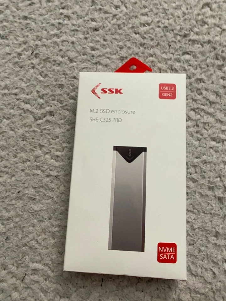 SSK SHE-C325 Pro USB3.2 Gen2 NVME SATA M.2 SSD Enclosure (SSD Not Included) - Image 1 of 4
