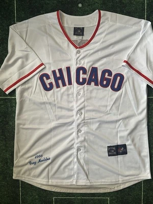Camiseta de béisbol retro retro Greg Maddux Chicago Cubs 1988 talla XL Foto 1 de 4