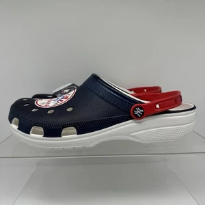 Nuevos zuecos de béisbol Crocs New York Yankees NYY azul blanco rojo para hombre talla 13” - Imagen 1 de 5
