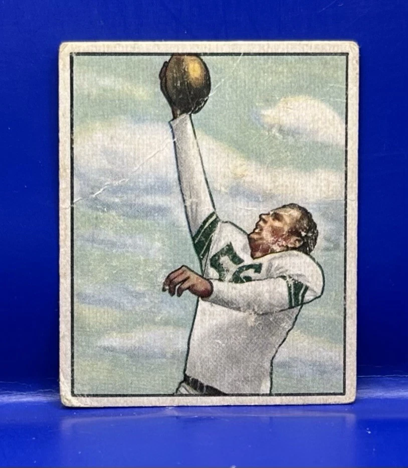 1950 BOWMAN FOOTBALL #76 BILL LEONARD, BALTIMORE COLTS Paper Loss Back - Image 1 of 2