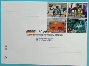 Honduras Germany 60 Years Cooperation First Day Cover 2021-ZZIAA - Picture 1 of 6