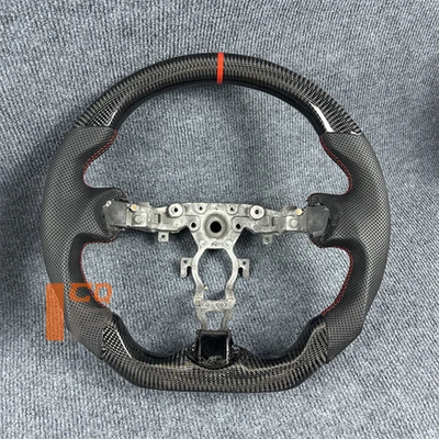 Volante de cuero de fibra de carbono para Infiniti FX35 2012-2024 Nissan 370z Foto 1 de 4