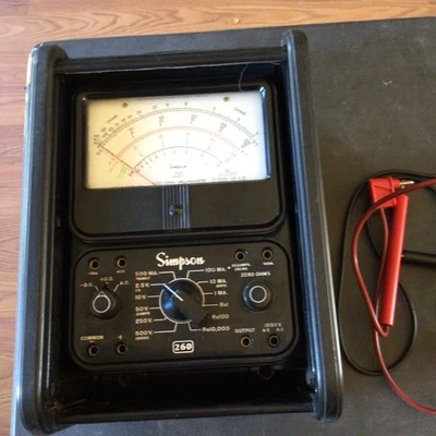 Simpson 1000v 10a 20m Ohms 260-8 Electric Analog Multimeter For Parts - Image 1 of 4