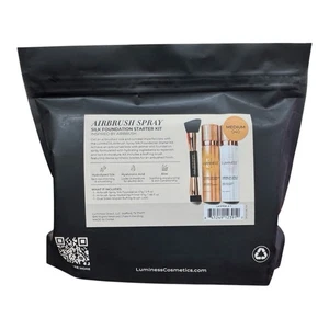 Kit de maquillaje base de seda en spray aerógrafo Luminess Medium 040 cepillo de imprimación nuevo - Imagen 1 de 4